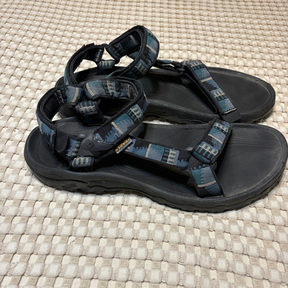 Teva Hurricane XLT Mens 12 Hiking Camping Sandals Shoes Blue Gray  Waterproof